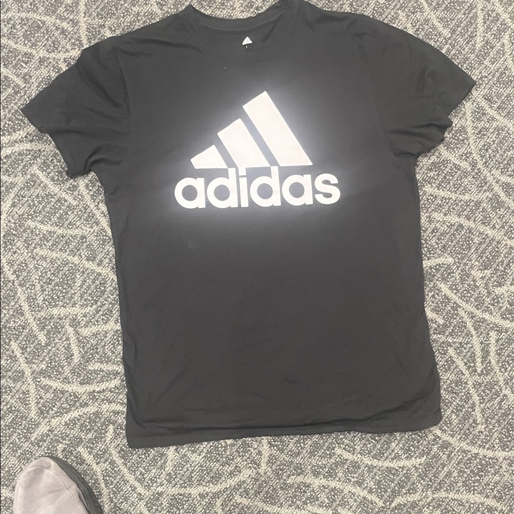 *LIKE NEW | Used and washed | Adidas Men's Black and White Logo Tee